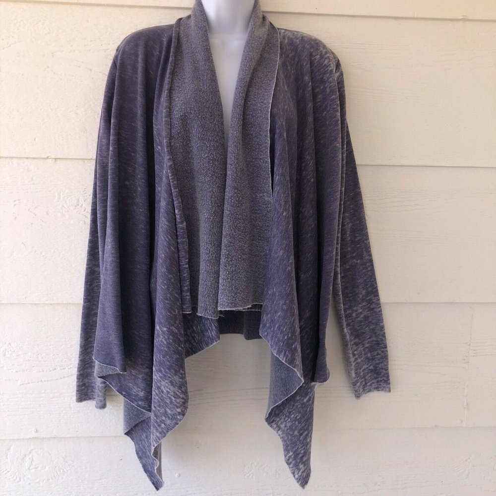 Alternatives MADE IN USA Women's Size S Fleece Cascading Open Front Jacket